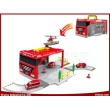 DIY игрушки пожарная машина Игровой набор Ящик для хранения автомобилей